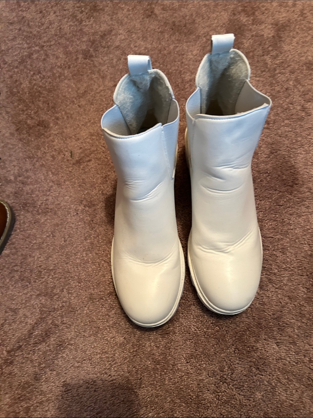 White Women's Ankle Boots - Modern Minimalist Bootie